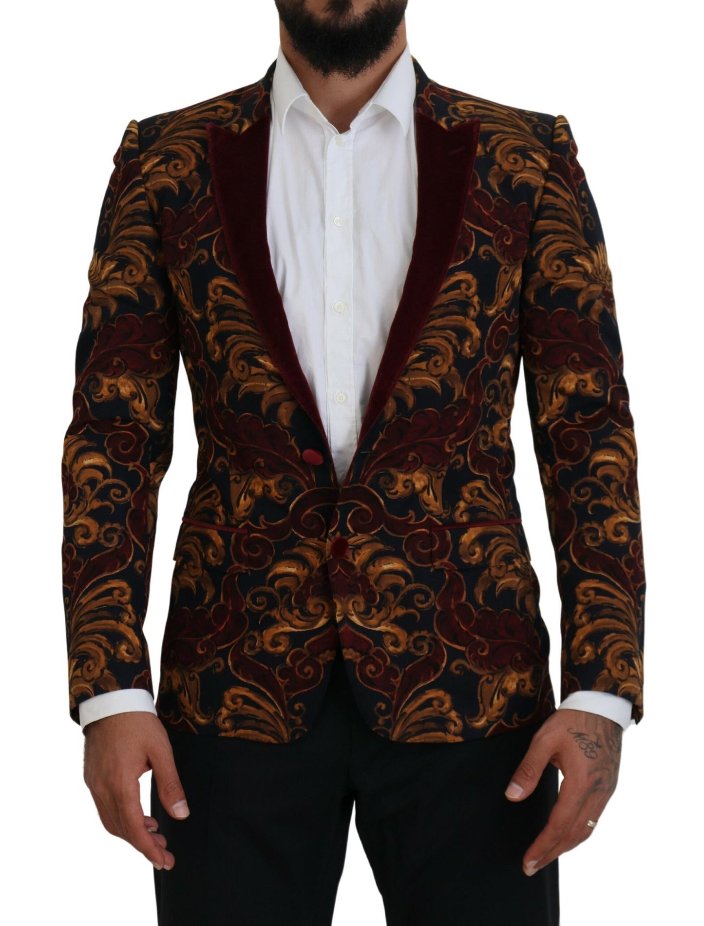 Elegante veelkleurige wolmix blazer