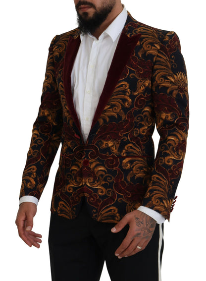 Elegante veelkleurige wolmix blazer