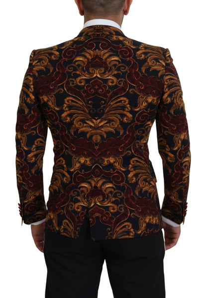 Elegante veelkleurige wolmix blazer