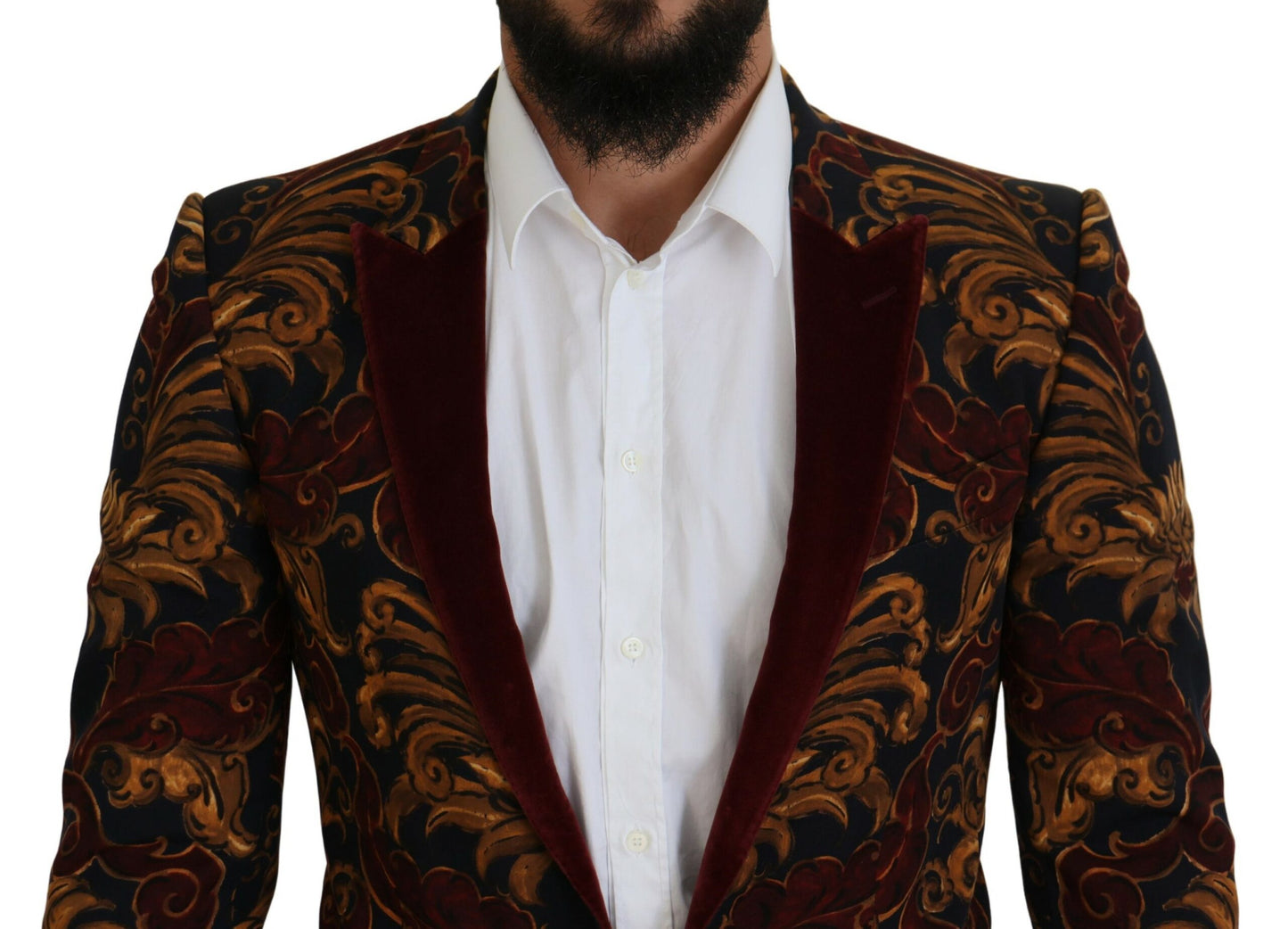 Elegante veelkleurige wolmix blazer