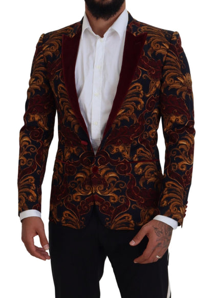 Elegante veelkleurige wolmix blazer