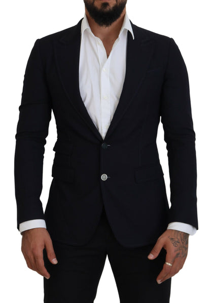 Elegante zwarte enkelrijs blazer