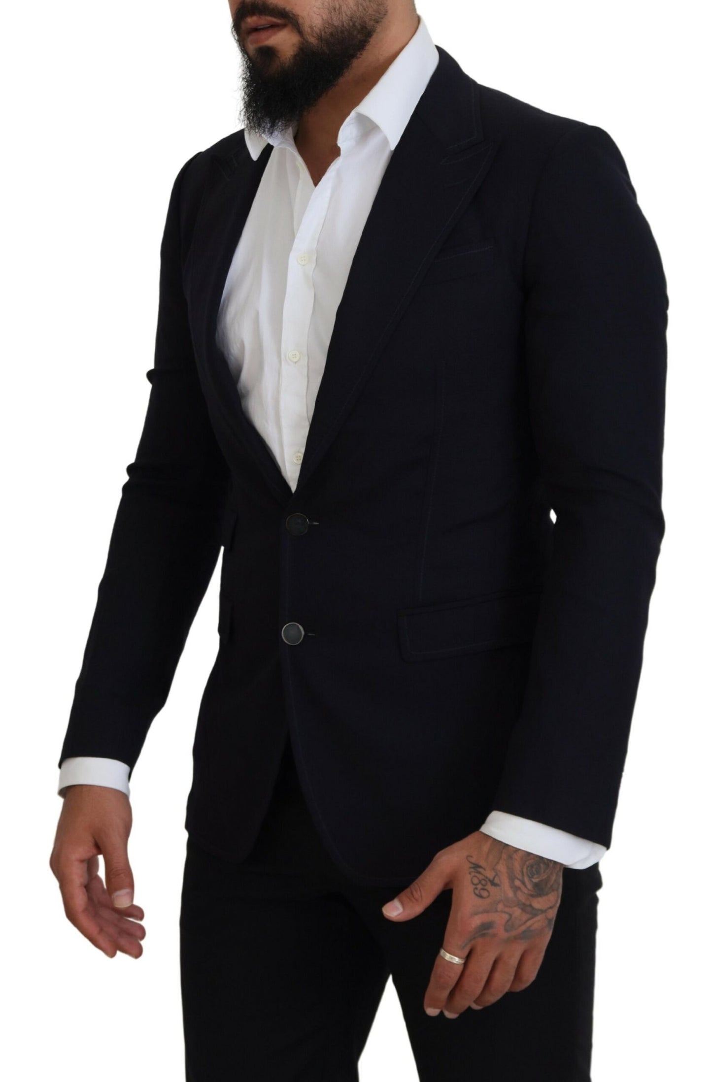 Elegante zwarte enkelrijs blazer