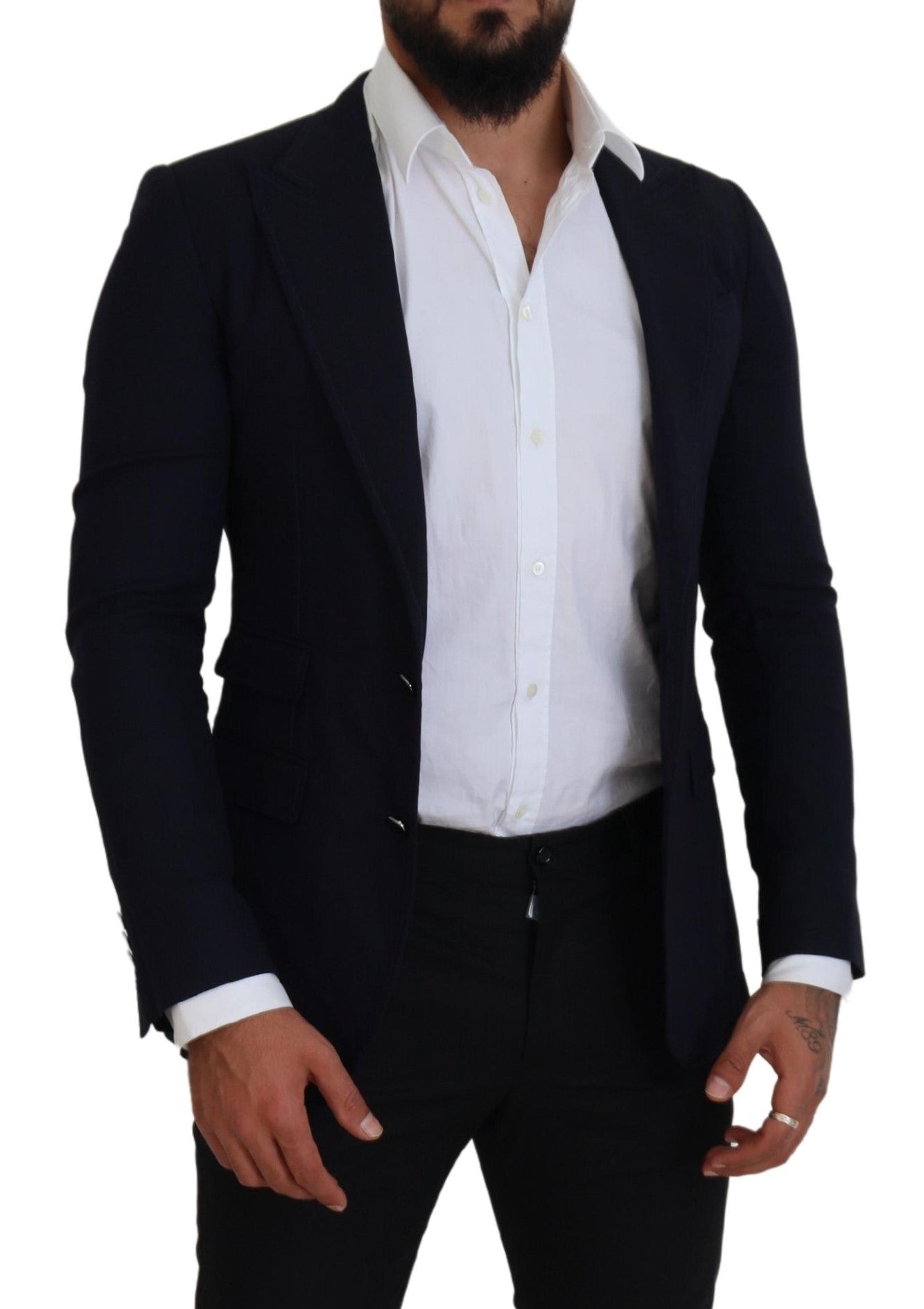 Elegante zwarte enkelrijs blazer