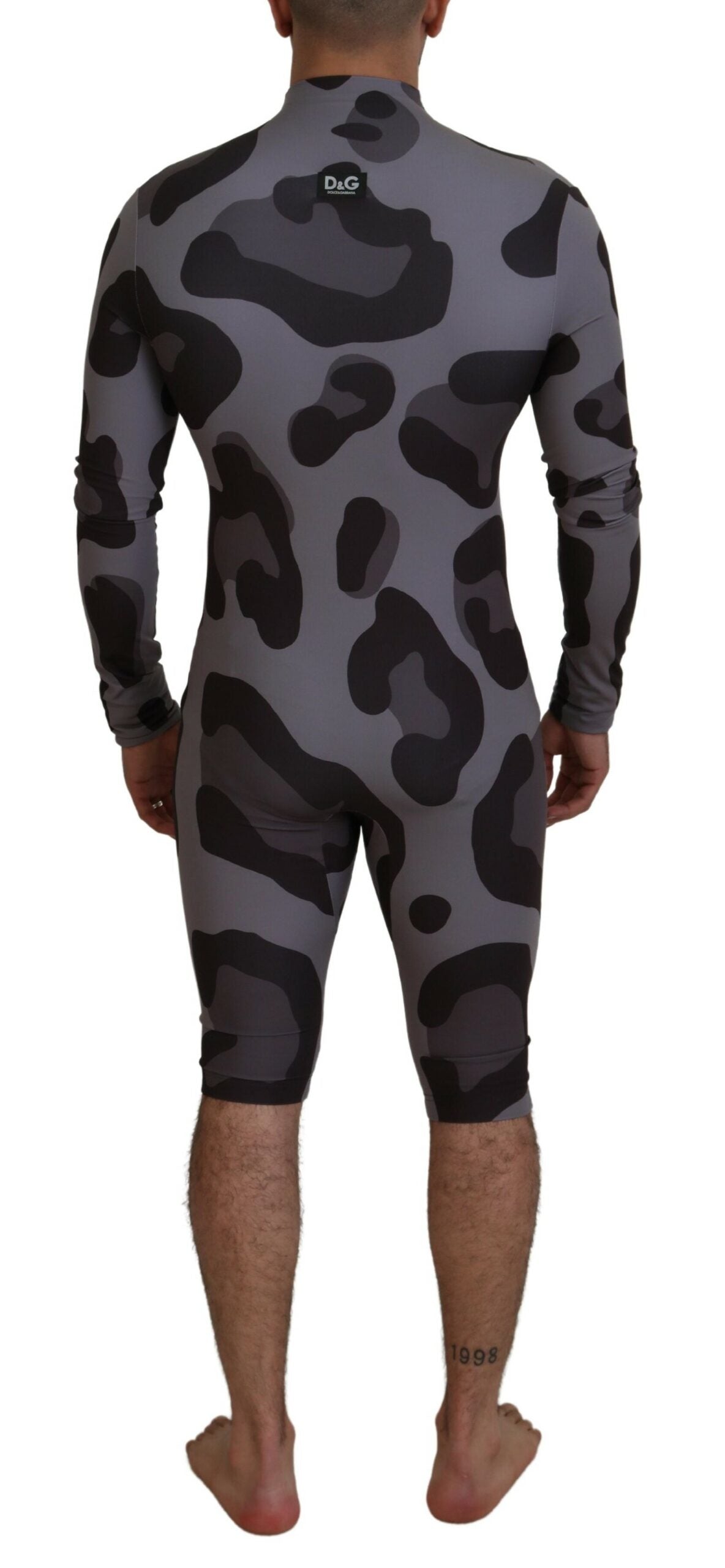 Elite Gray Patterned Men's Wetsuit Swimwear