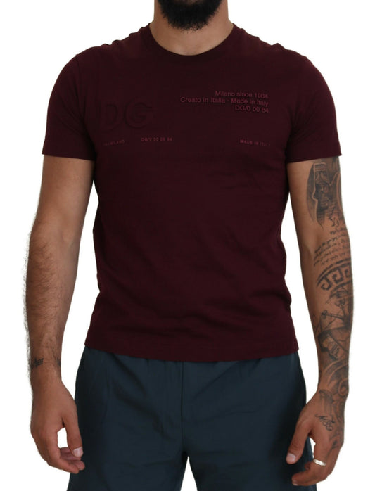 Elegante kastanjebruine ronde hals casual T-shirt