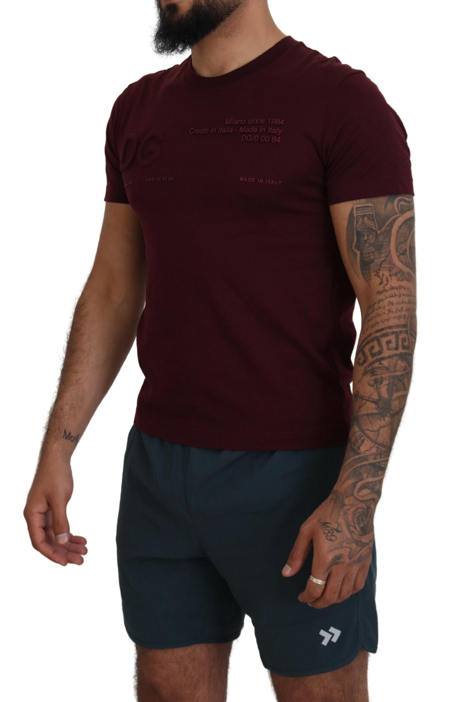 Elegante kastanjebruine ronde hals casual T-shirt