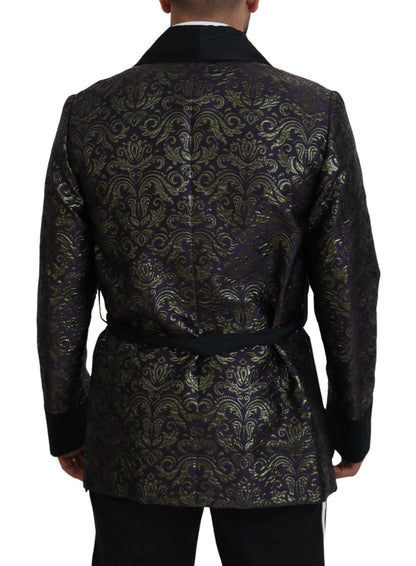 Gouden Jacquard Robe Jas