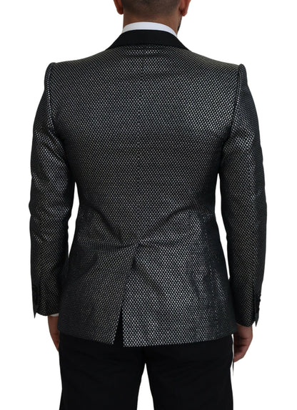 Elegante jacquard enkelrijs blazer