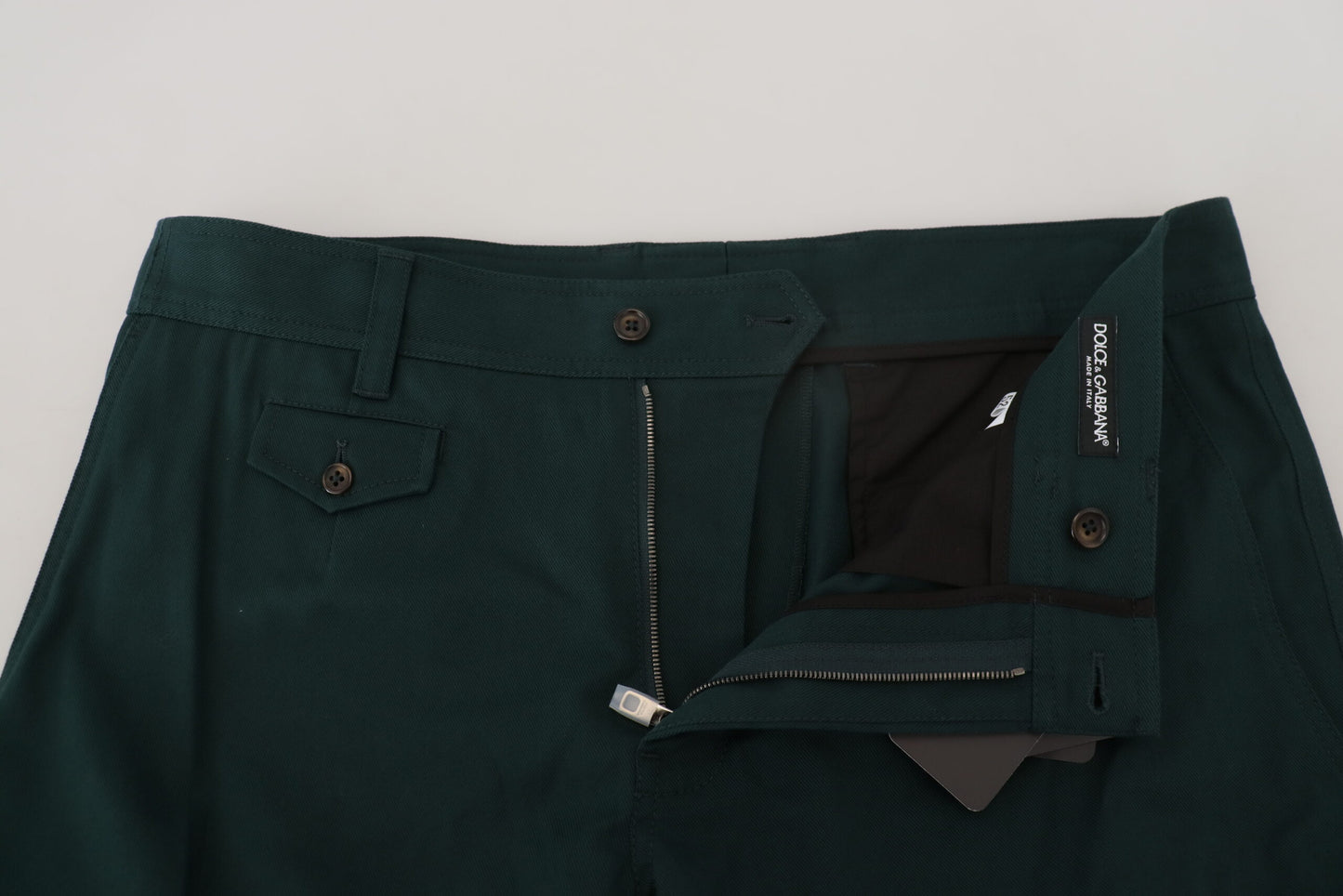 Elegante groene slim fit cargojeans