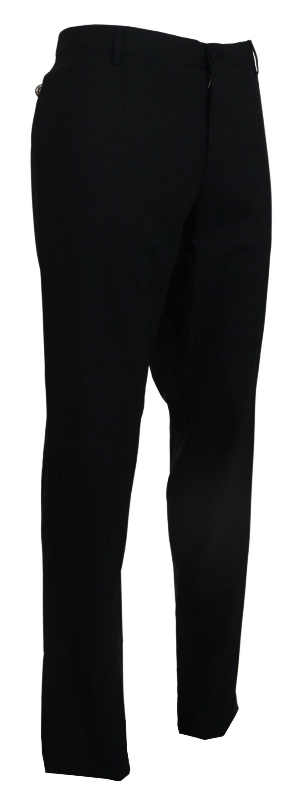 Elegant Slim Fit Wool Blend Trousers