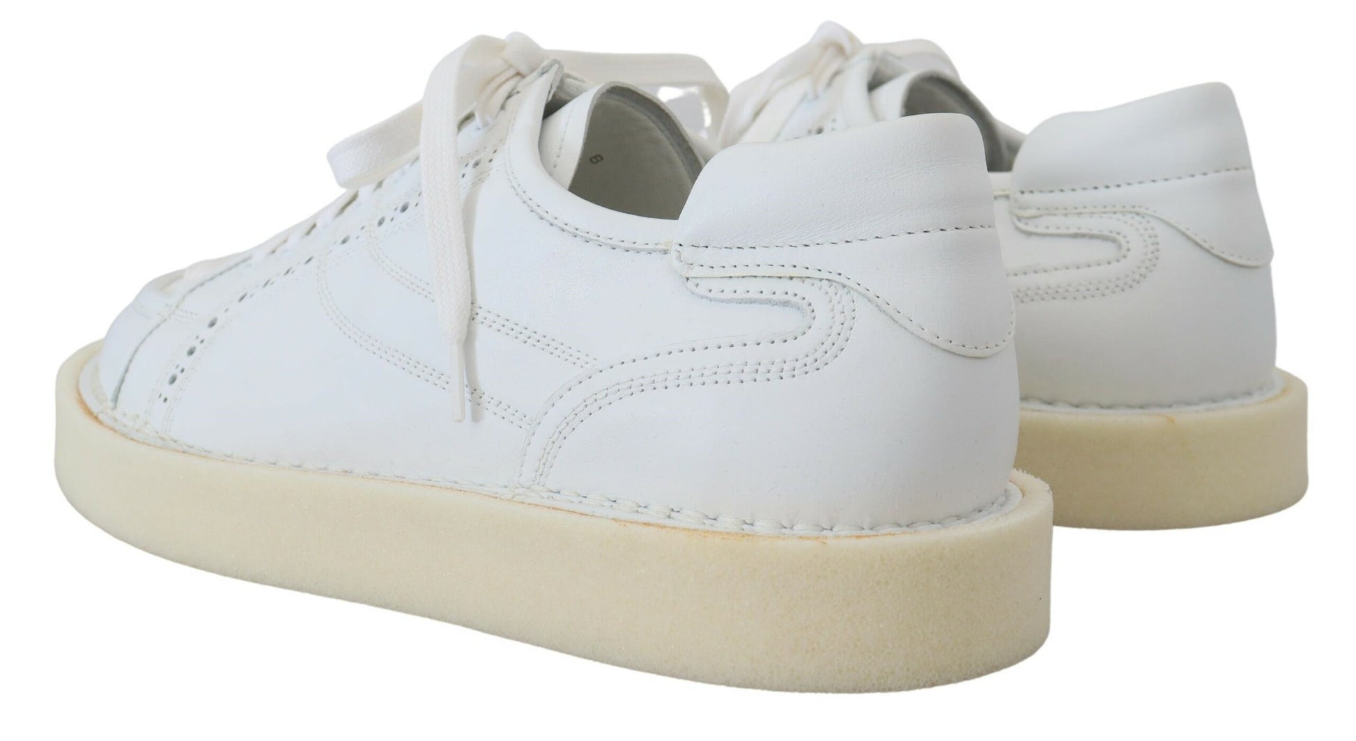 Elegante witte lage Oxford sneakers