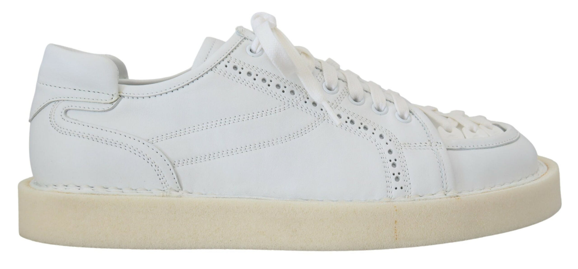 Elegante witte lage Oxford sneakers