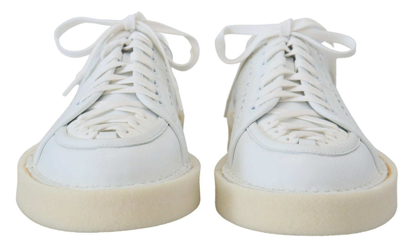 Elegante witte lage Oxford sneakers