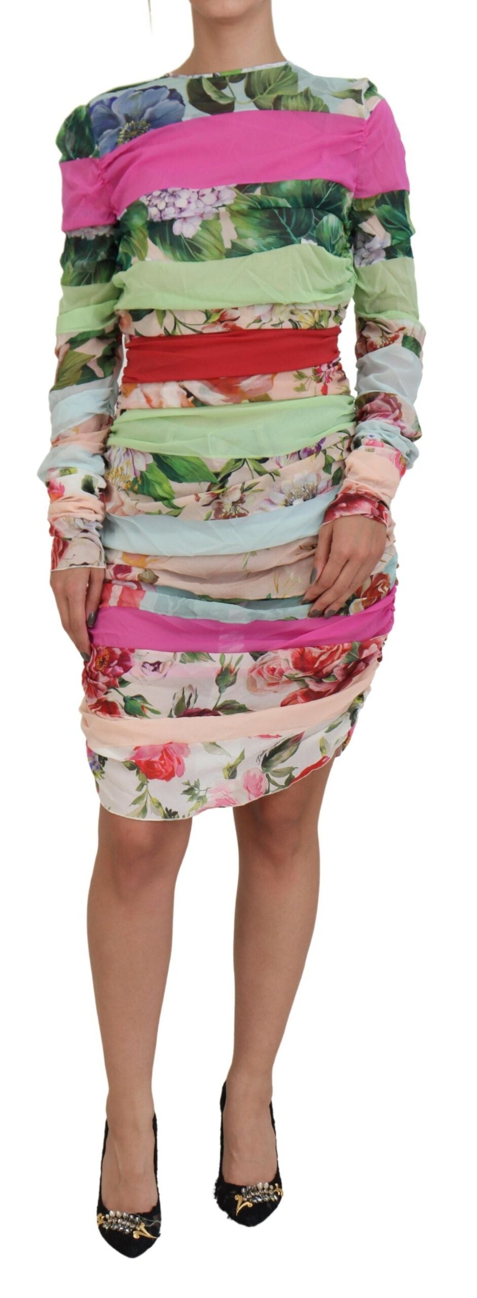 Bloemen Bodycon Zijden Jurk