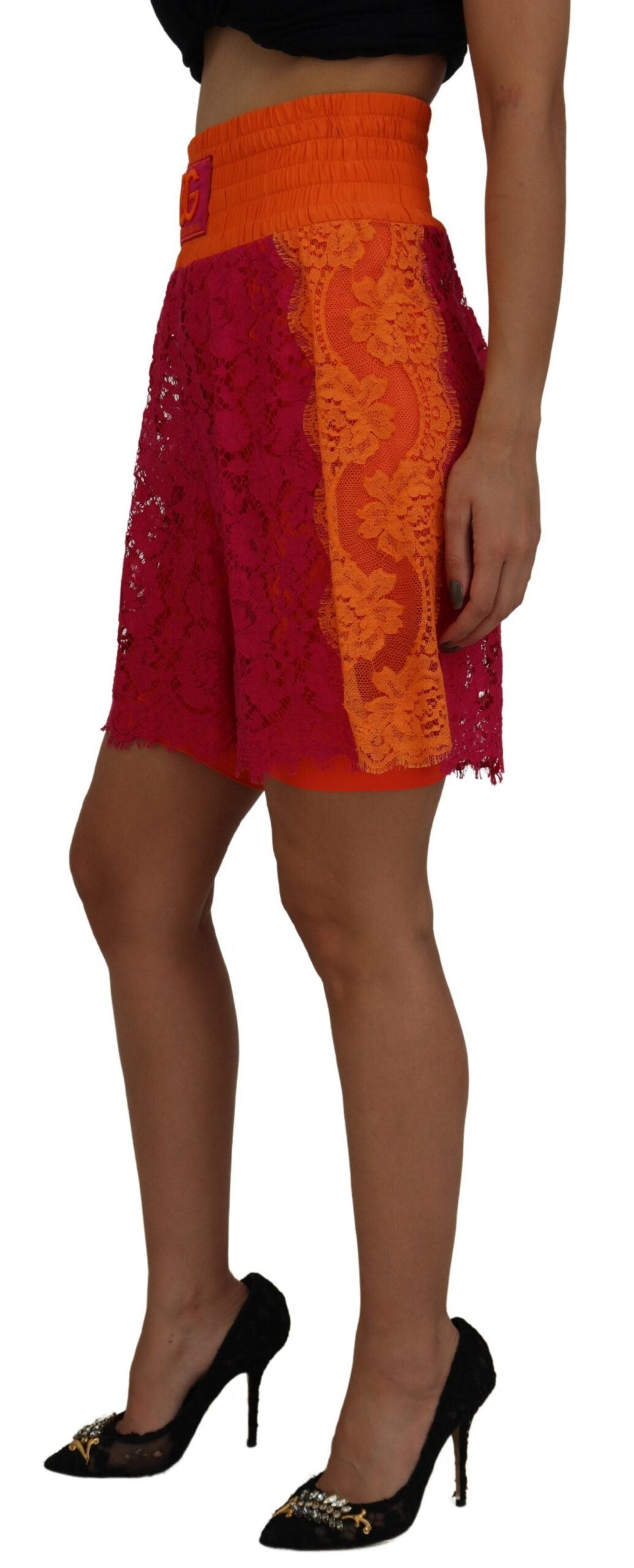 Elegante kanten shorts met hoge taille in twee tinten