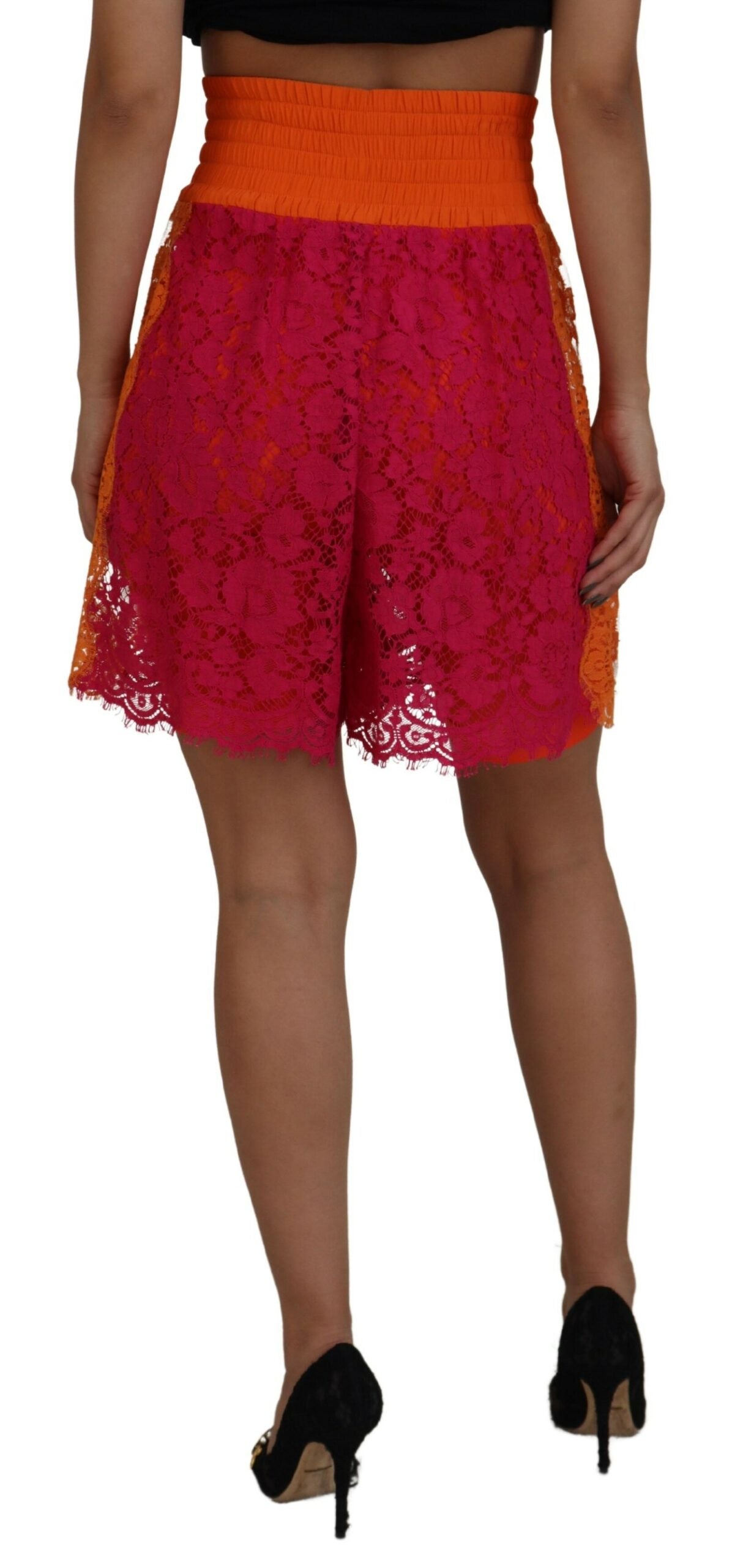 Elegante kanten shorts met hoge taille in twee tinten