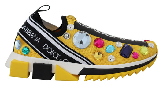 Prachtige gele techno-stof sneakers