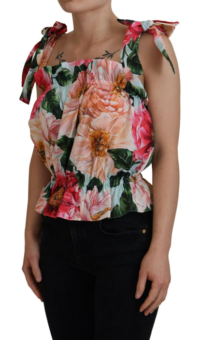 Elegante mouwloze tanktop met bloemenprint