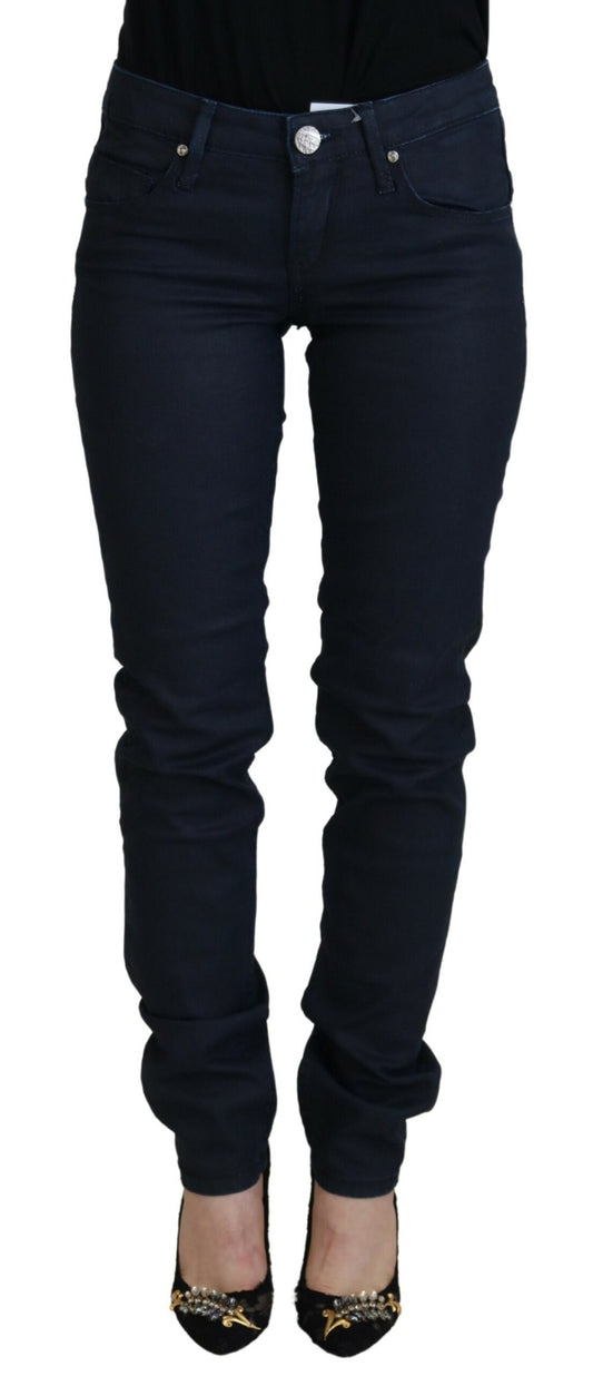 Chique skinny denim extravaganza met lage taille