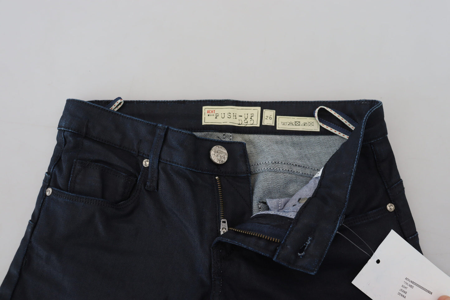 Chique skinny denim extravaganza met lage taille