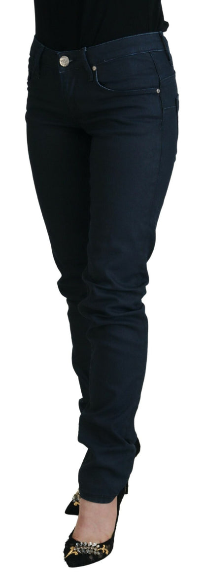 Chique skinny jeans met lage taille in blauw