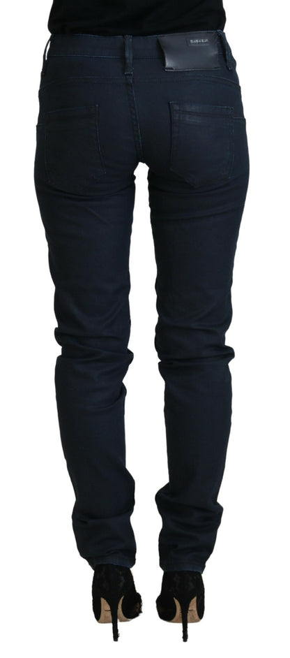 Chique skinny jeans met lage taille in blauw