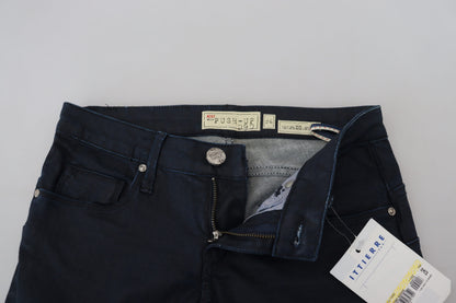 Chique skinny jeans met lage taille in blauw