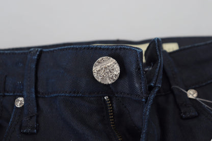 Chique skinny jeans met lage taille in blauw