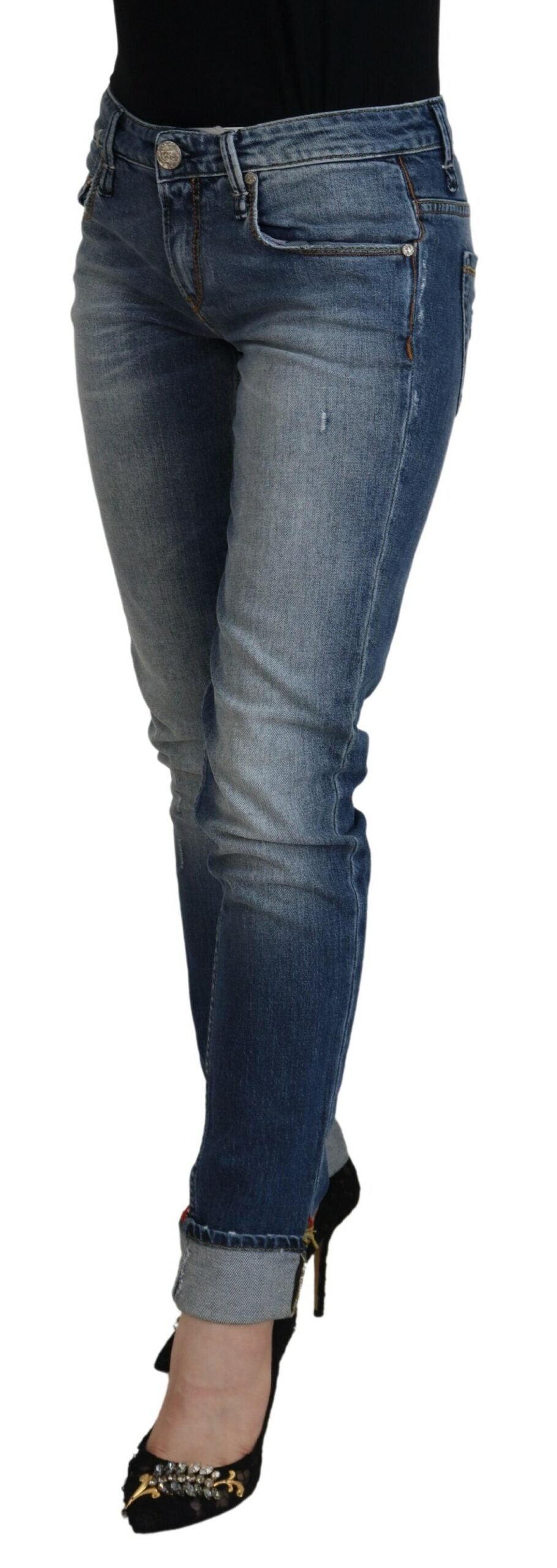 Strakke skinny jeans met lage taille