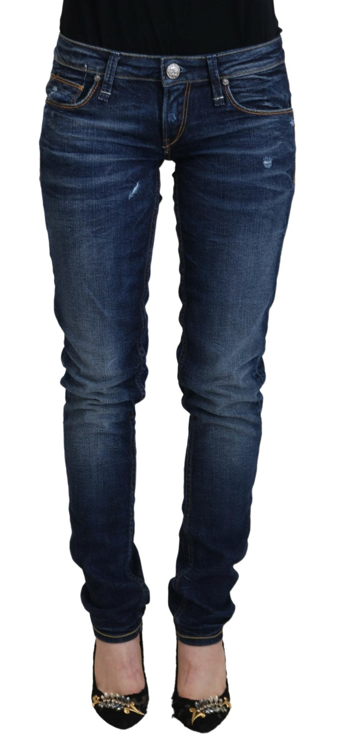 Chique Designer Skinny Jeans met lage taille