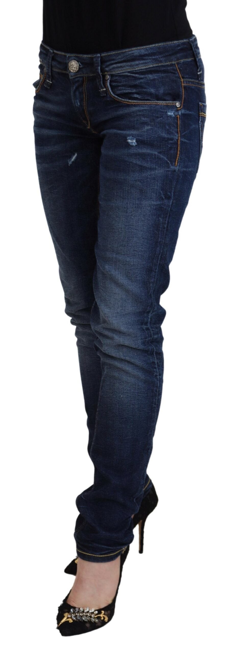 Chique Designer Skinny Jeans met lage taille