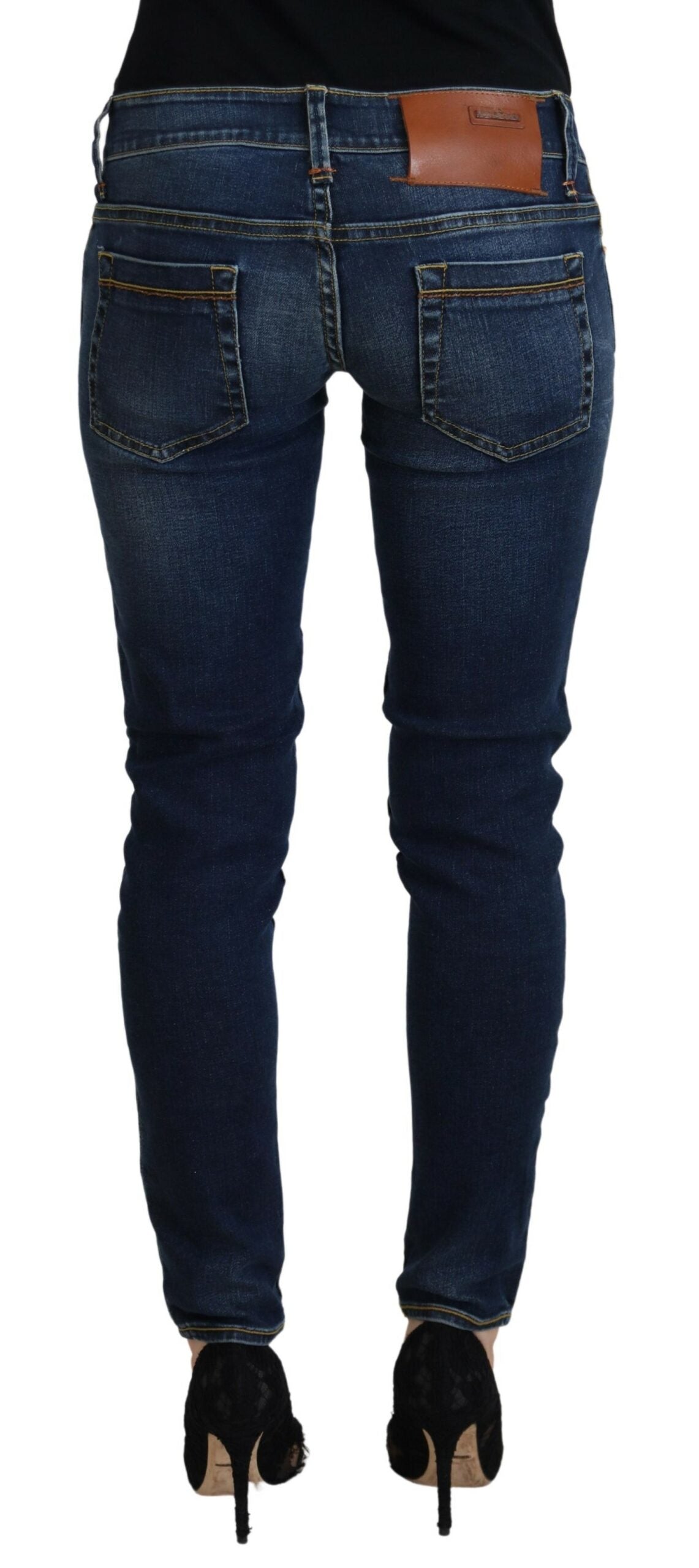 Chique skinny denim met lage taille