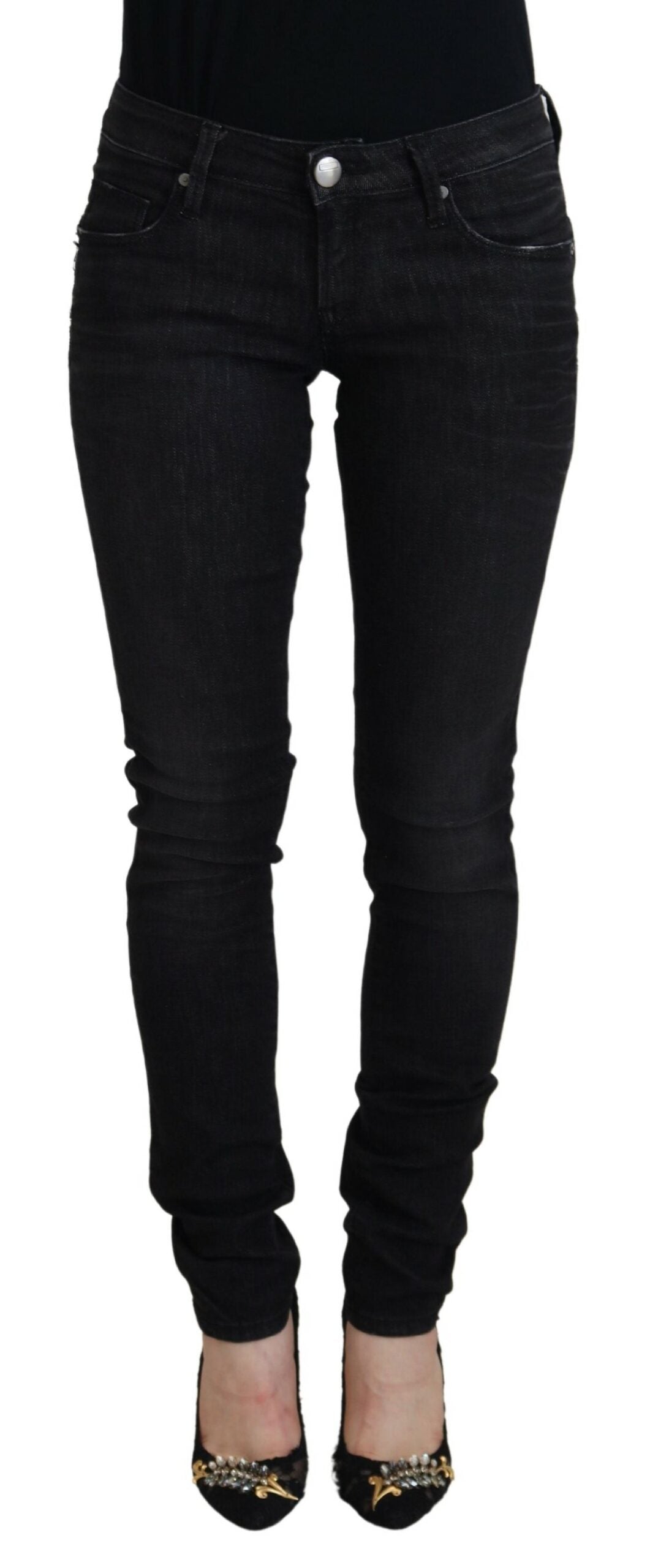 Chique Designer Skinny Jeans met lage taille