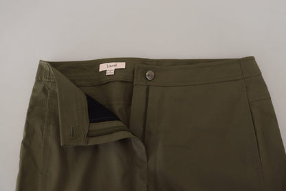 Elegante taps toelopende groene broek - chique dagelijkse kleding