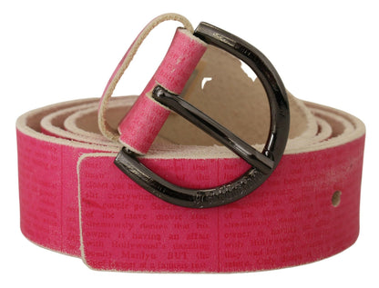 Elegante roze leren mode riem