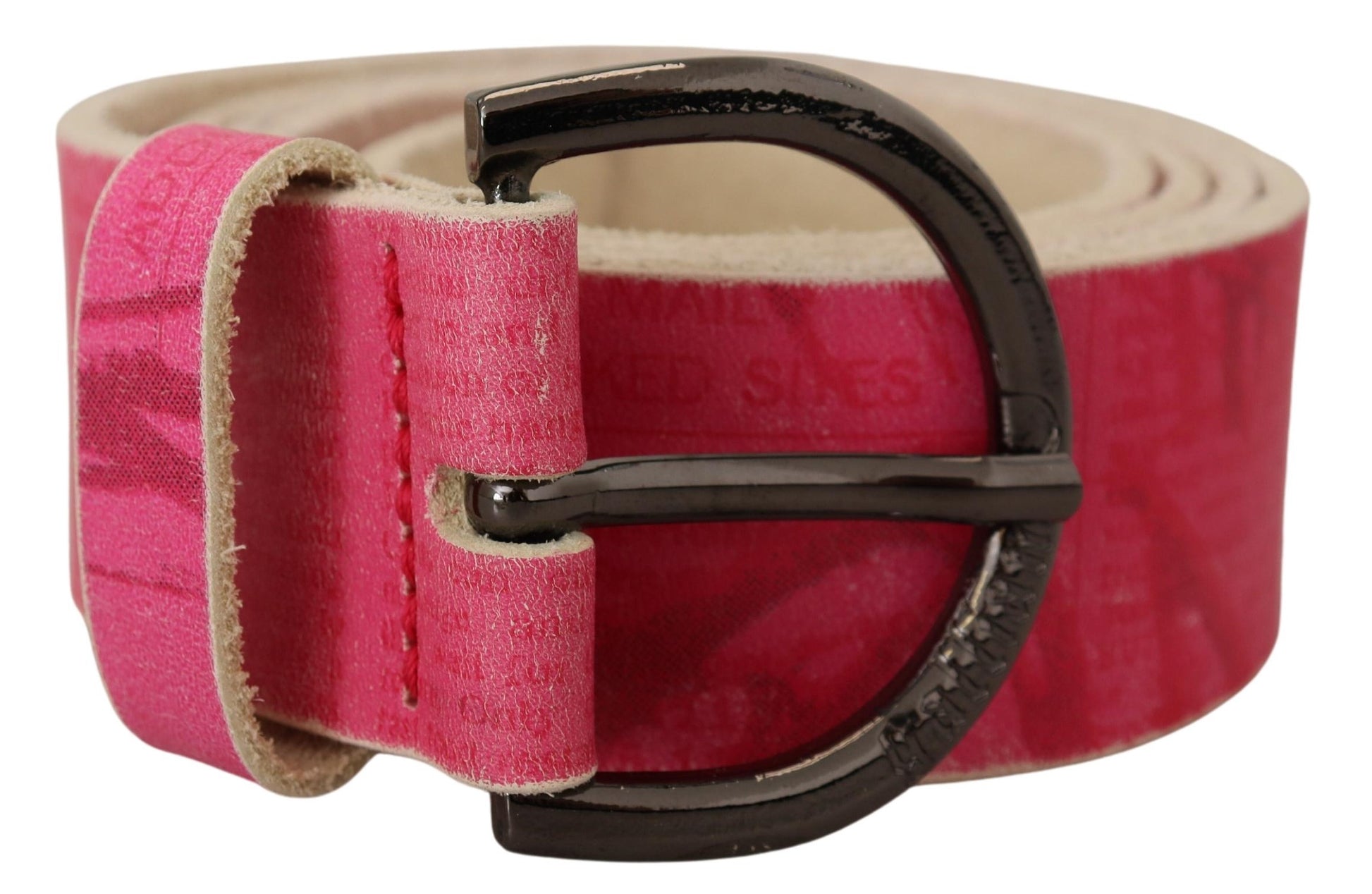 Elegante roze leren mode riem