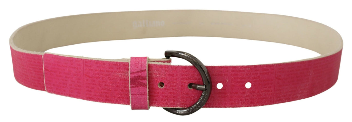 Elegante roze leren mode riem