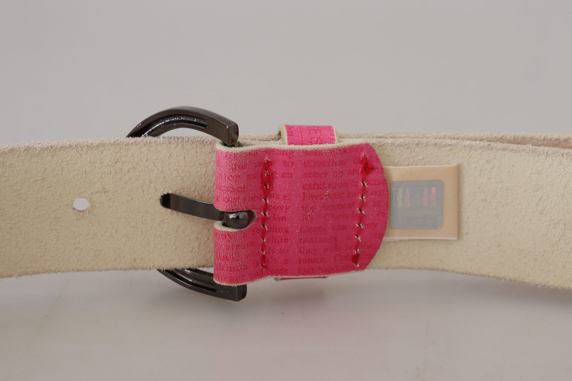 Elegante roze leren mode riem