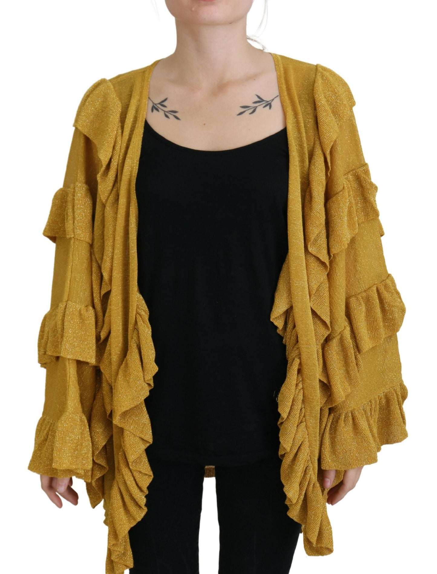 Elegante gouden vest trui