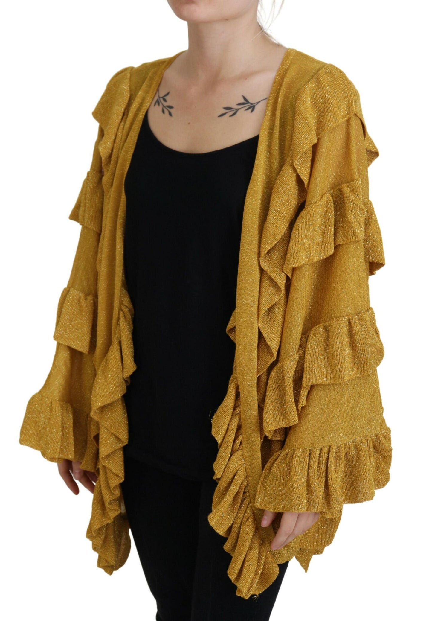 Elegante gouden vest trui