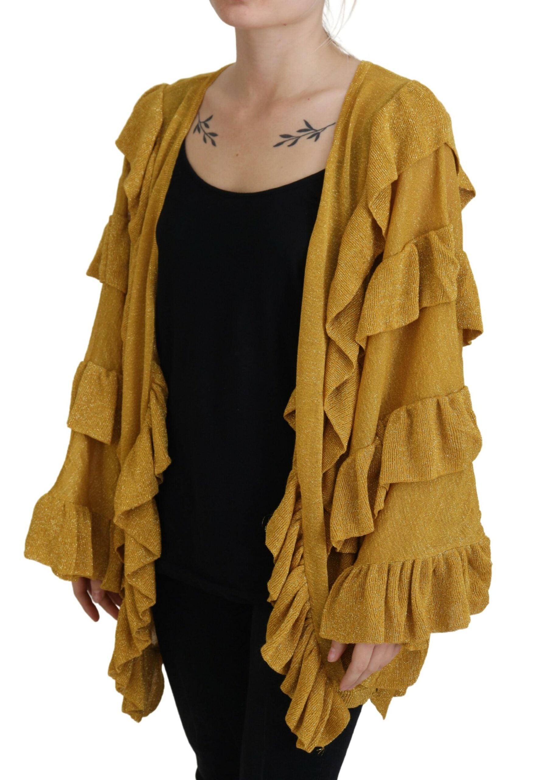 Elegante gouden vest trui