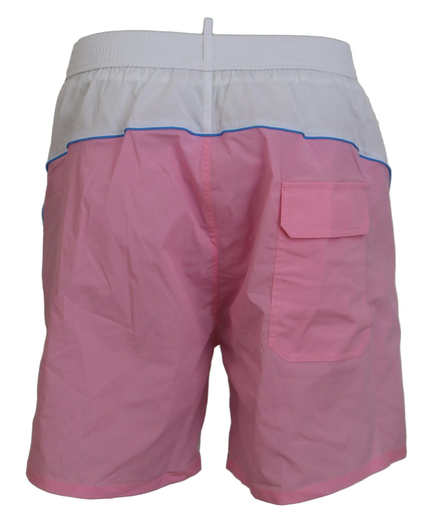 Chique witte en roze print zwemshorts