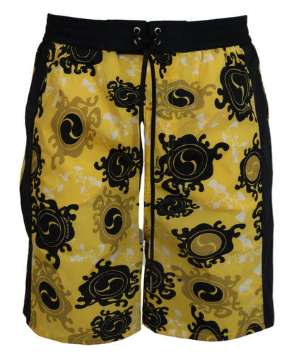 Gele blokprint zwemshorts boxershort