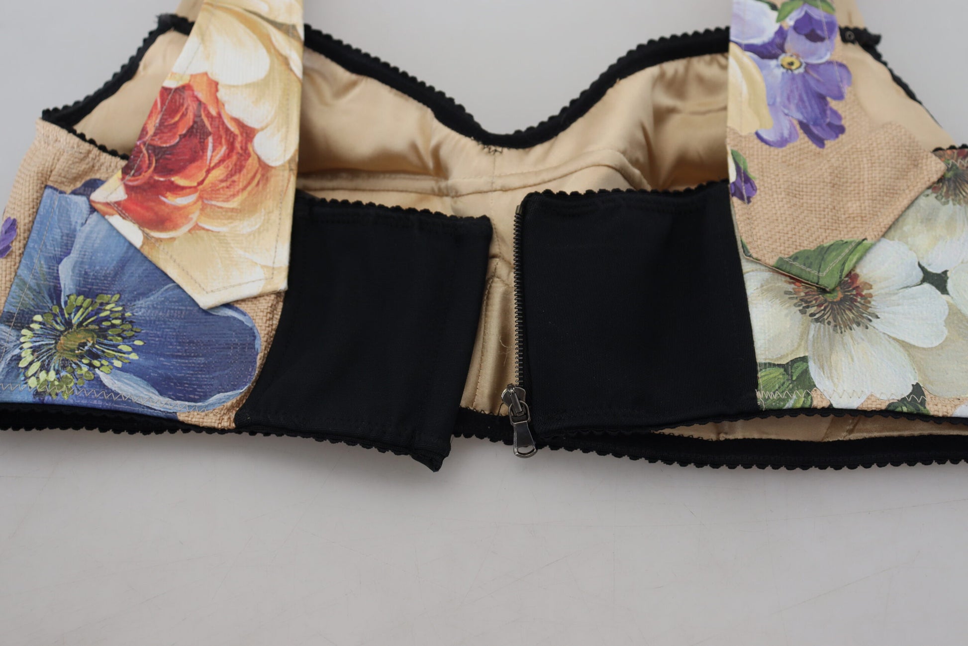 Floral Print Bustier Crop Top