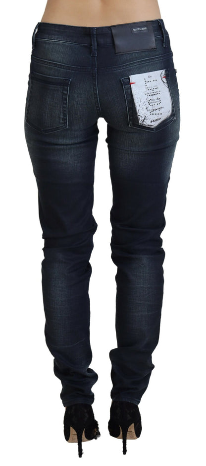 Chique lage taille slim fit denim jeans