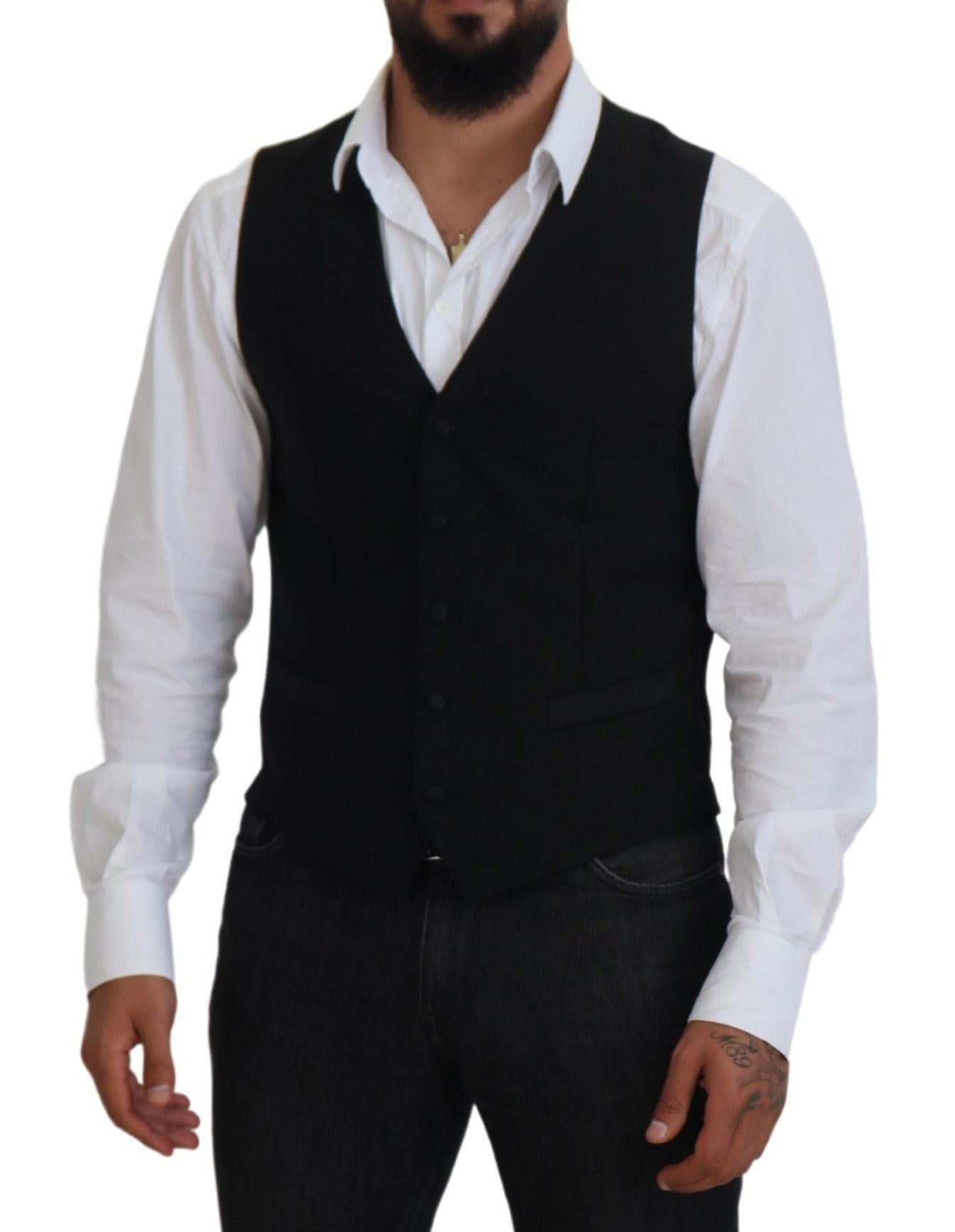 Elegante zwarte formele vest