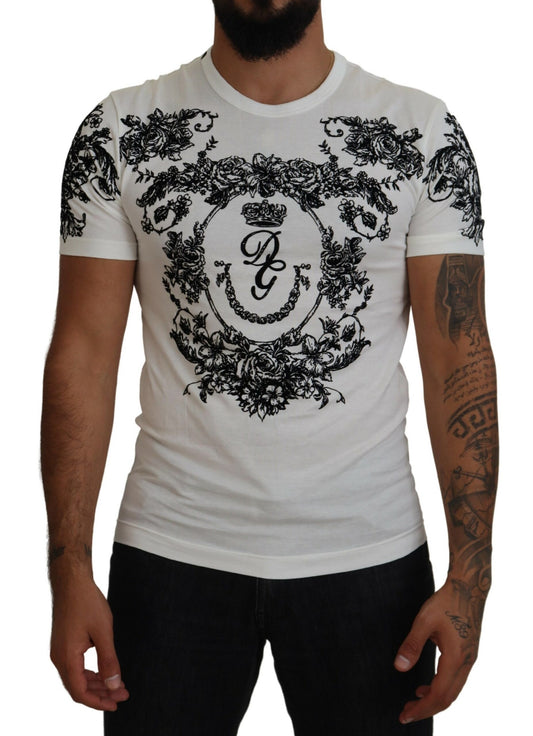 Elegante bloemenkroon-T-shirt