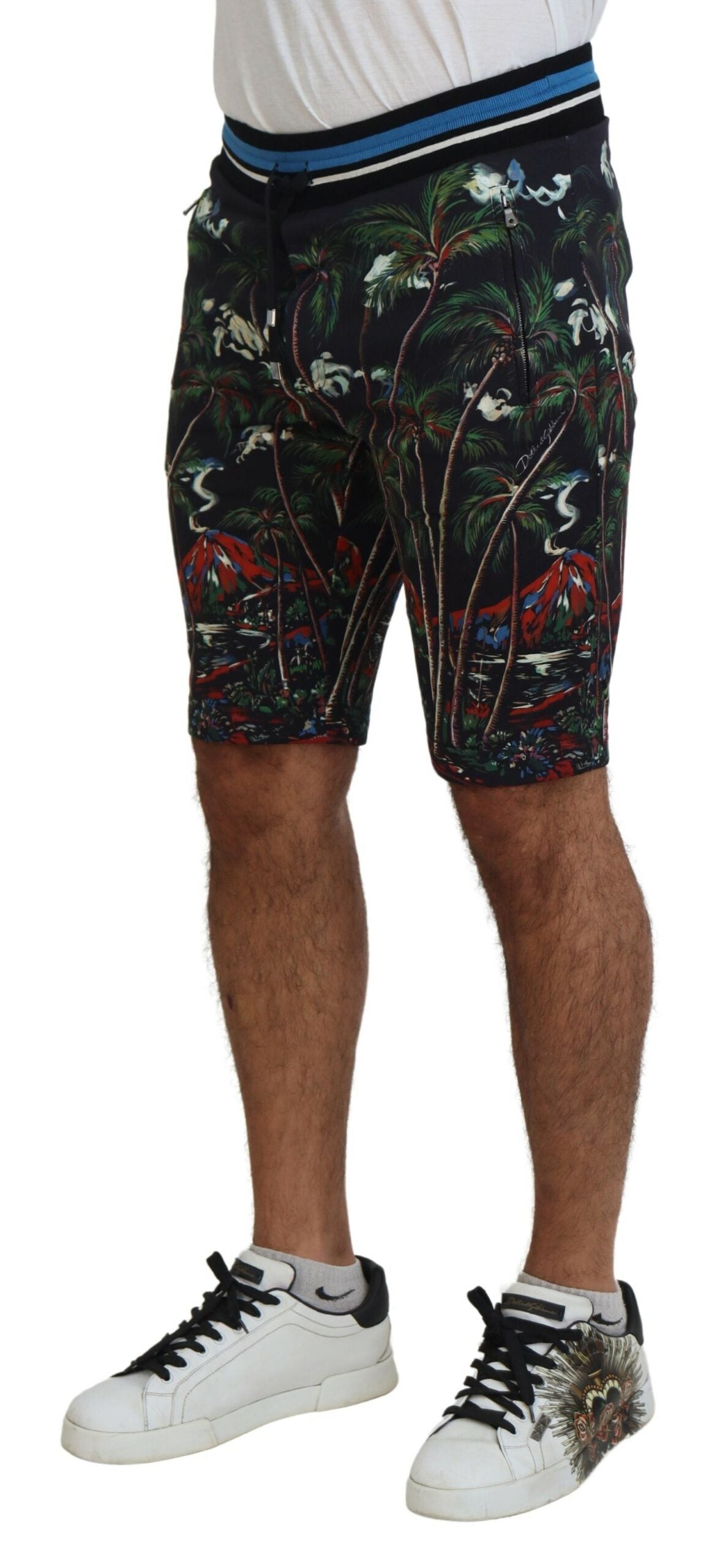 Vulkaanprint casual knielange shorts