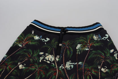 Vulkaanprint casual knielange shorts